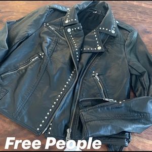 Free People Vegan leather jacket